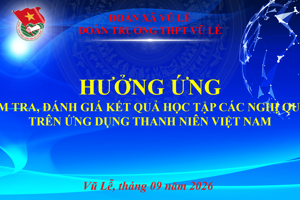 ĐOÀN TRƯỜNG THPT VŨ LỄ TRIỂN KHAI TUYÊN TRUYỀN, HƯỞNG ỨNG CÁC CUỘC THI VÀ HỌC TẬP NGHỊ QUYẾT TRÊN ỨNG DỤNG THANH NIÊN VIỆT NAM